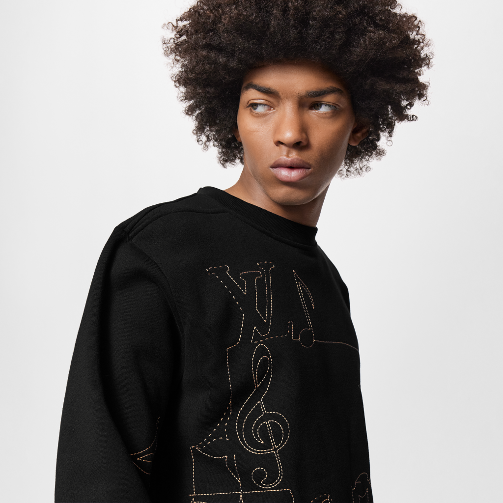 Louis Vuitton LV Music Line Embroidered Crewneck